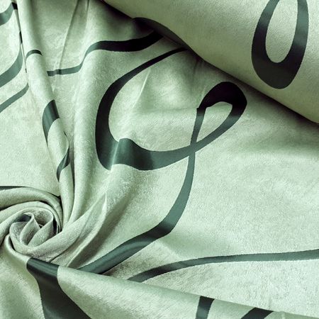 Ткань, подшитая со шторной лентой (Авнгард зеленый)
