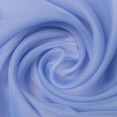 Тюль вуаль матовый (голубой)